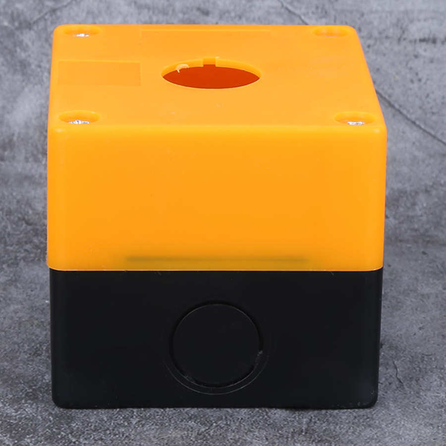 5Pcs Emergency Stop Box Control Switch Button Waterproof Junction Box Yellow 22mm BX1-22