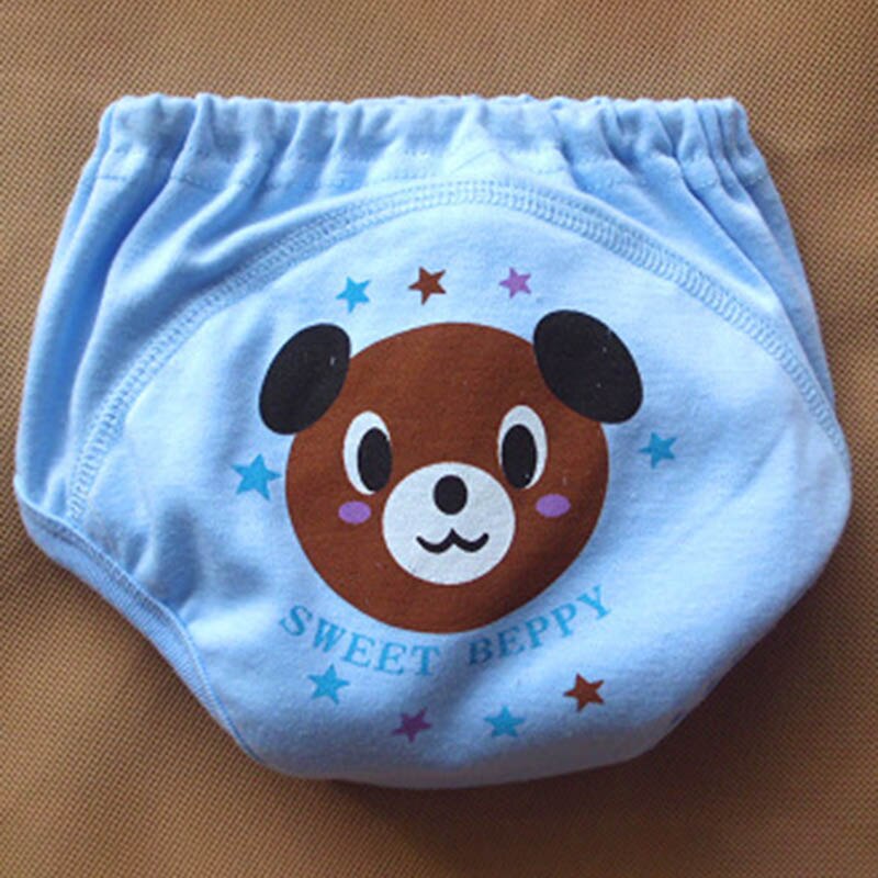 Learning Baby Training Pants Baby Toilet Training Underwear Practice Pants Isolation Urine Breathable Waterproof Cotton Washable: Blue puppy / 90cm