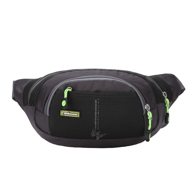 Vrouwen Fanny Pack Heuptas Mannen Oxford Bum Bag Hengreda Lichtgewicht Hip Sling Bag Met 3 Rits Zakken Voor reizen: zwarte kleur