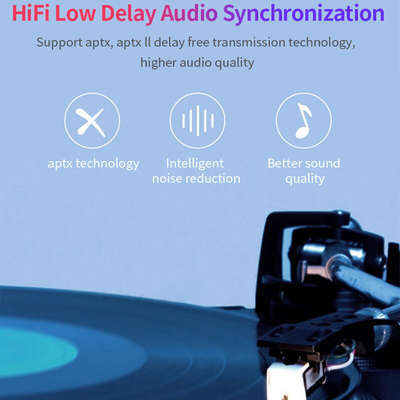 Bluetooth 5.2- transmitter, 3.5mm- audio-transmitter, latenzarmer drahtloser adapter mit externer antenne für tv, pc und lautsprecher