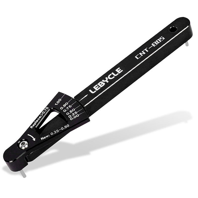 LEBYCLE-indicador de desgaste de cadena de bicicleta de montaña, medidor de eslabones, comprobador de aleación de aluminio, herramientas precisas de reparación de bicicletas de carretera: Negro