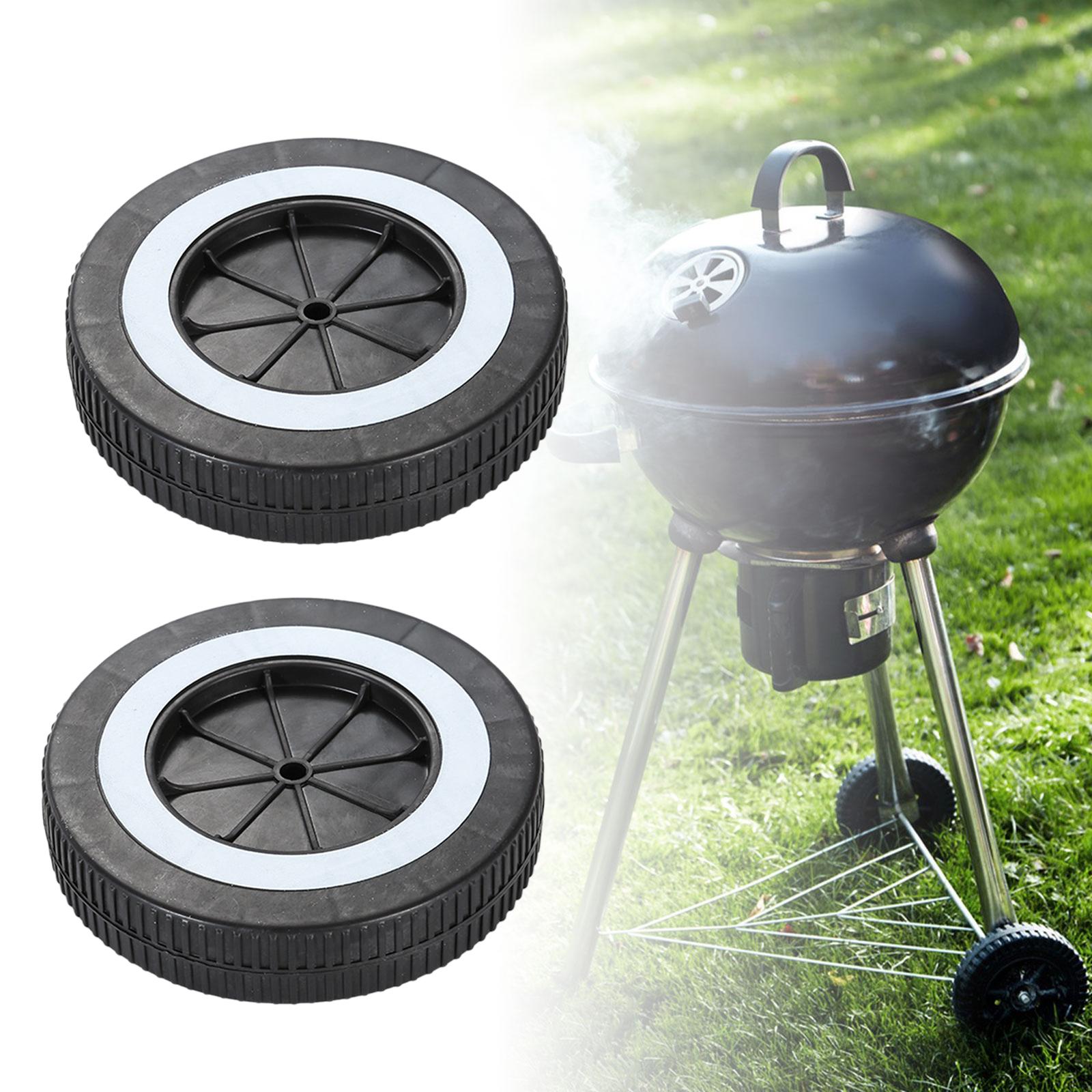 2 Stuks Bbq Wielen Vervangende Wielen Onderdelen Stevige Lichtgewicht Handtruck Banden Gas Grill Wielen Voor Barbecue Patio Camping