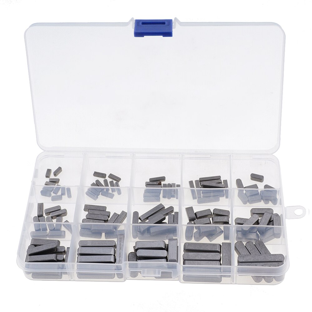 140 Stks/doos Parallel Sleutel Dubbele Ronde Sleutel Vierkante Pin GB1096 Een Soort Platte Sleutel Pin 8Mm 10Mm 12mm 16Mm 20Mm 25Mm 30Mm