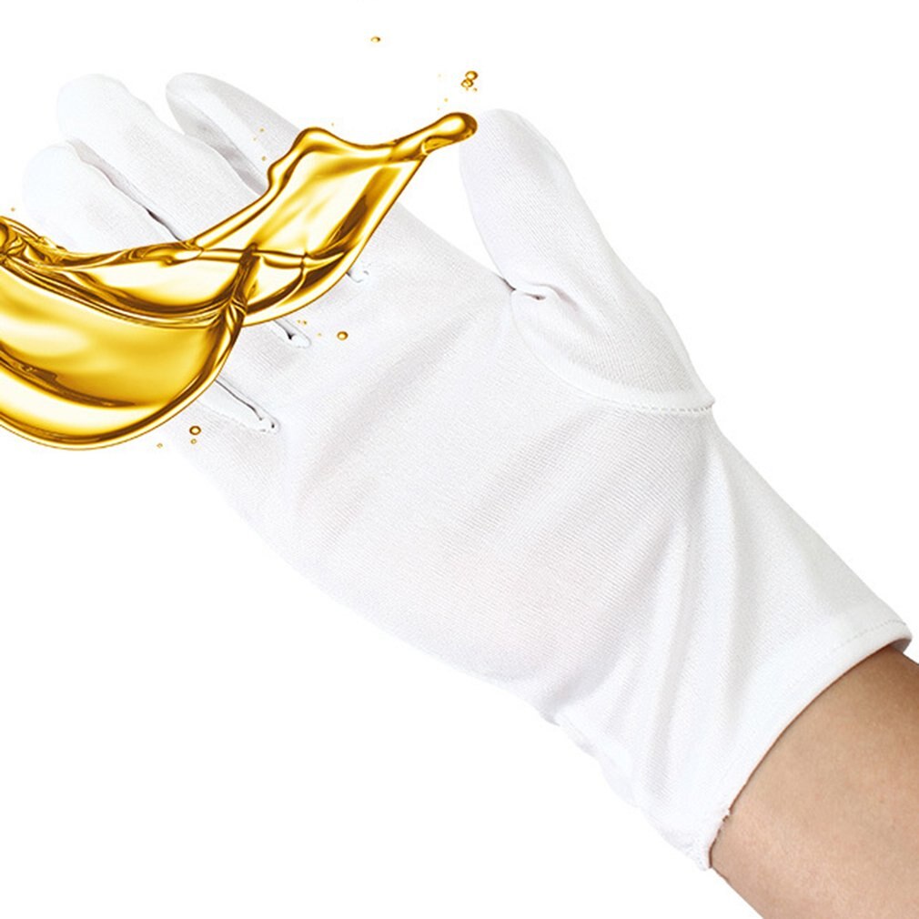 Witte Katoenen Handschoenen Kan Wassen Uw Handen Voorkomen Dunne Mannelijke Katoenen Draad Mouwloze Ronde Hals