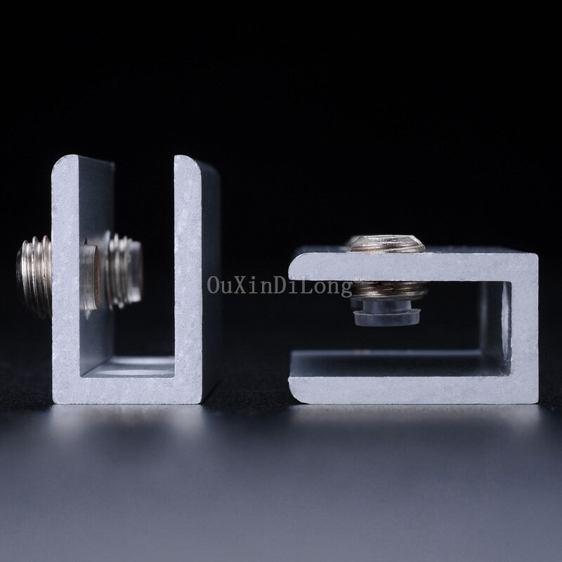 10Stck Platz Aluminium Glas Klemmen für 10-20mm verwöhnen Halfter Ecke Klammern Klemme Dicke Glas Clips 6 größen JF1991