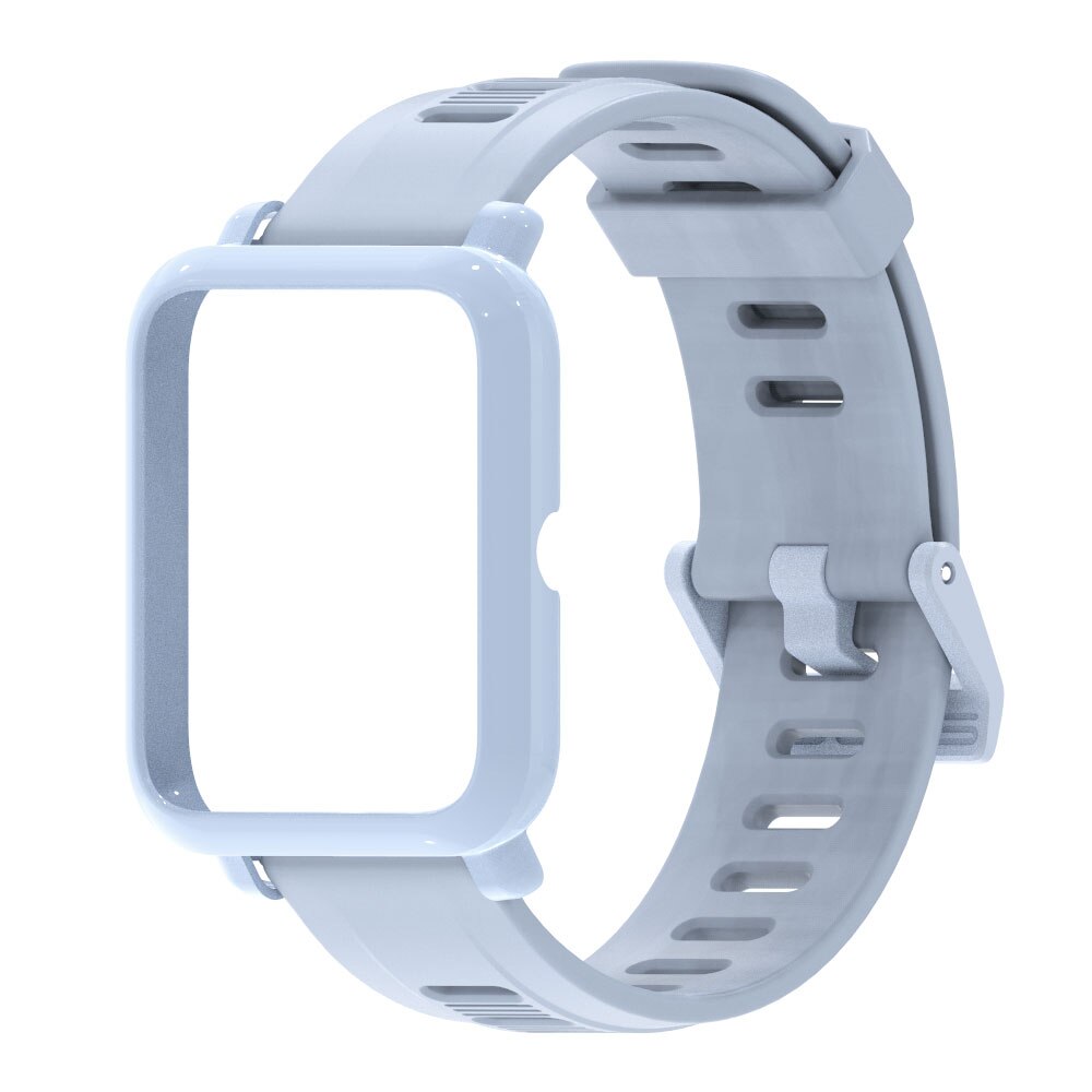 Handledsrem för huami amazfit bip s armband 20mm klockband skydd armband för amazfit bip 1s skyddsfodral för bip s: Gråvit