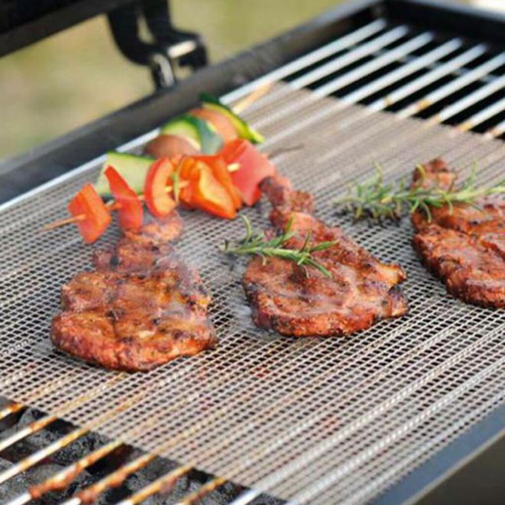 Non-Stick Grill Mesh Mats - Nonstick Heavy Duty BBQ Grilling & Baking Accessories for Outdoor Barbecue - 7 Styles Available