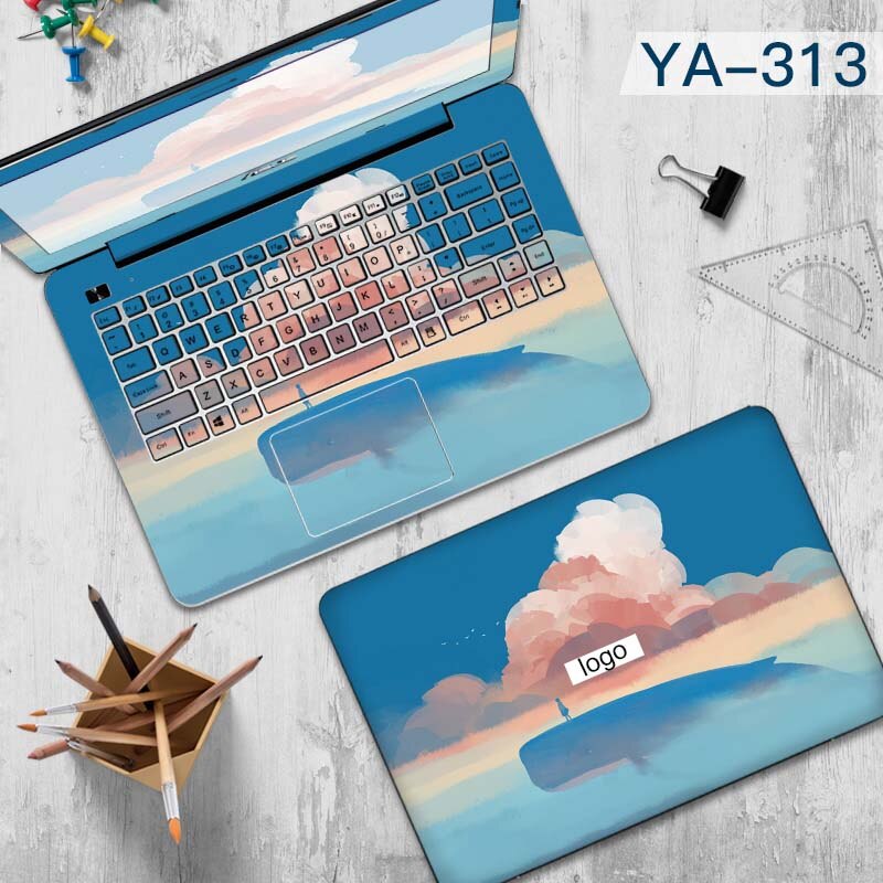 Doodle Render of Laptop Sticker Decorative Sticker Waterproof Computer Stickers for Asus A455L Lenovo Yoga Toshiba Huawei Vinyl: YA-313