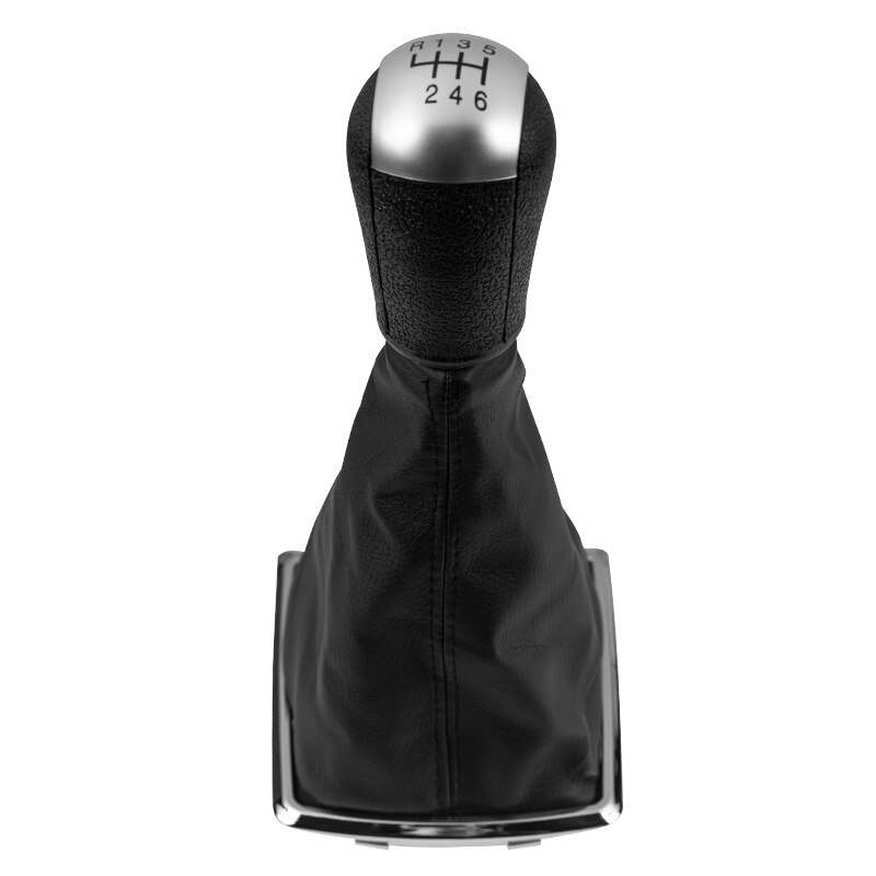 Pomello del cambio per auto pomello del cambio collare del cambio copertura del bagagliaio del cambio per Ford Focus 2 Mondeo MK2 2004 2005 2007 2008 2009 2010 2011: 6 Speed Silver