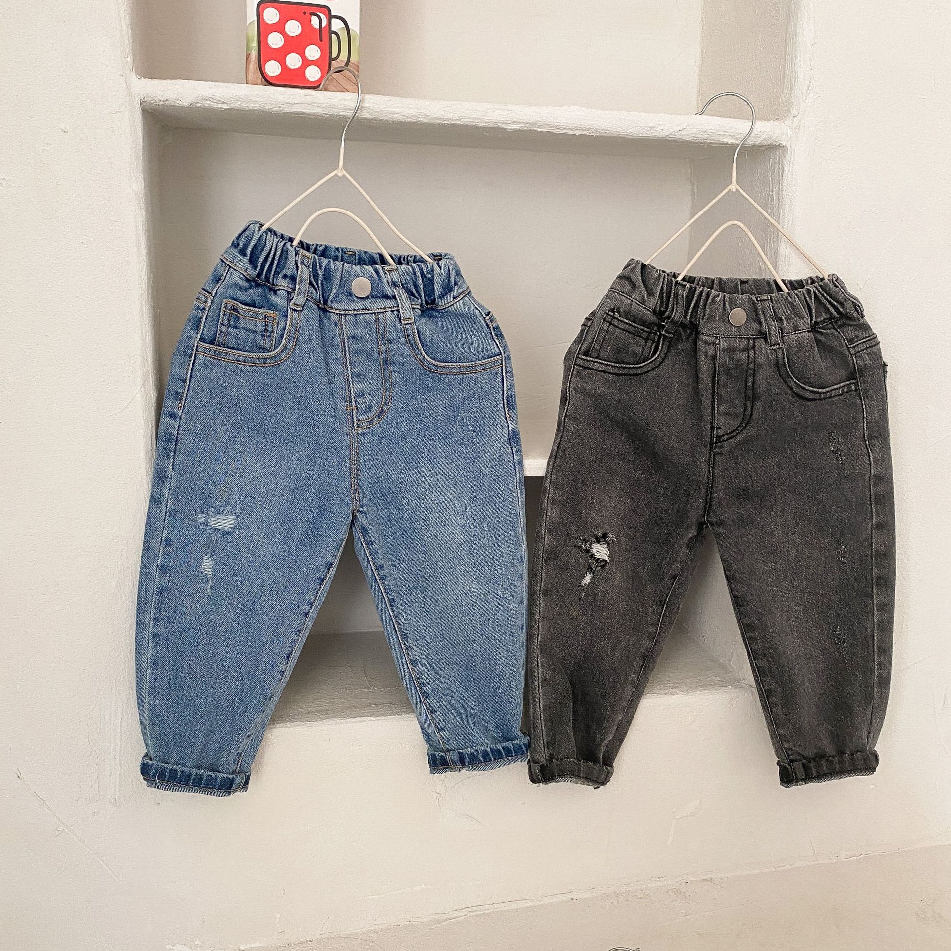 Frühling Herbst Zerrissenen Jeans Freundlicher All Grandado