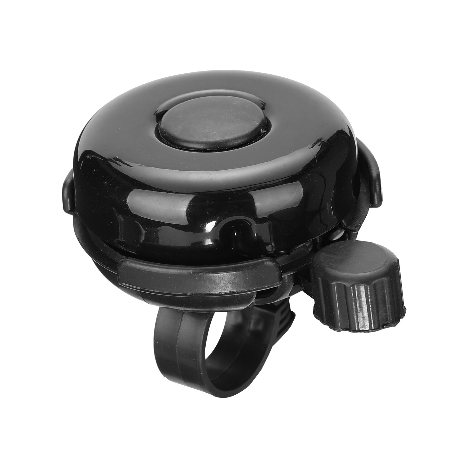 Manillar y timbre de aleación de aluminio para bicicleta, 6 colores, Mini alarma para seguridad en exteriores: Black