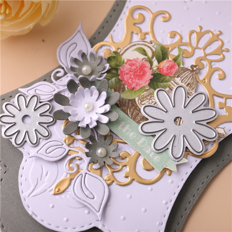 Kokorosa Hollow Frame Background Metal Cutting Dies Scrapbooking Diy Card Album Embossing Crafts Die Cut Dies for