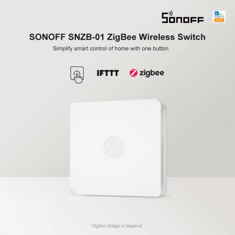 SONOFF-interruptor inalámbrico Zigbee para ventana y puerta, interruptor de temperatura y humedad, movimiento, ZBMINI a través de Alexa y Google Home