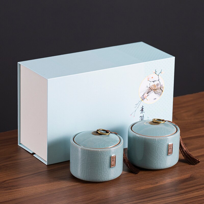 Creamic-caja de té con latas organizadoras, recipiente pequeño para café, té y café, almacenamiento de azúcar, AB50CY