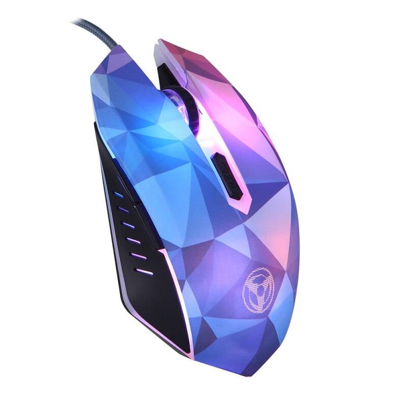 1 Pcs Wired Gaming Mouse Diamond Version Mice 4 DPI Levels Ergonomic 7 Circular Breathing LED Light For Laptop PC Mouse Gamer