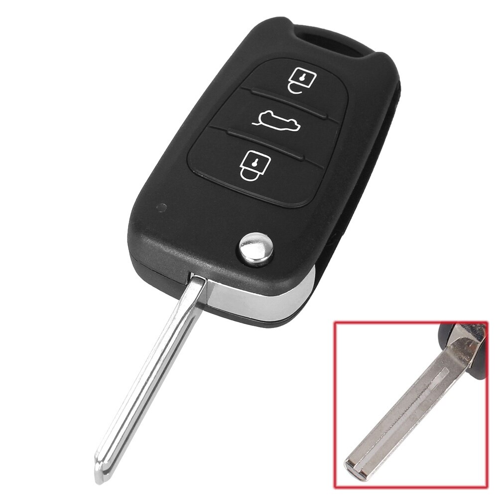 Keyyou key shell 3 knappar för hyundai avante elantra  i30 i40 i20 ix35 flip fällbar fjärrnyckelväska oklippt blankt lock: 2 knappar