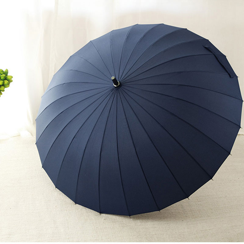 Handle 24k Strong Windproof Business Umbrella Rain Women Long Golf Fiberglass Family Men Umbrella Paraguas