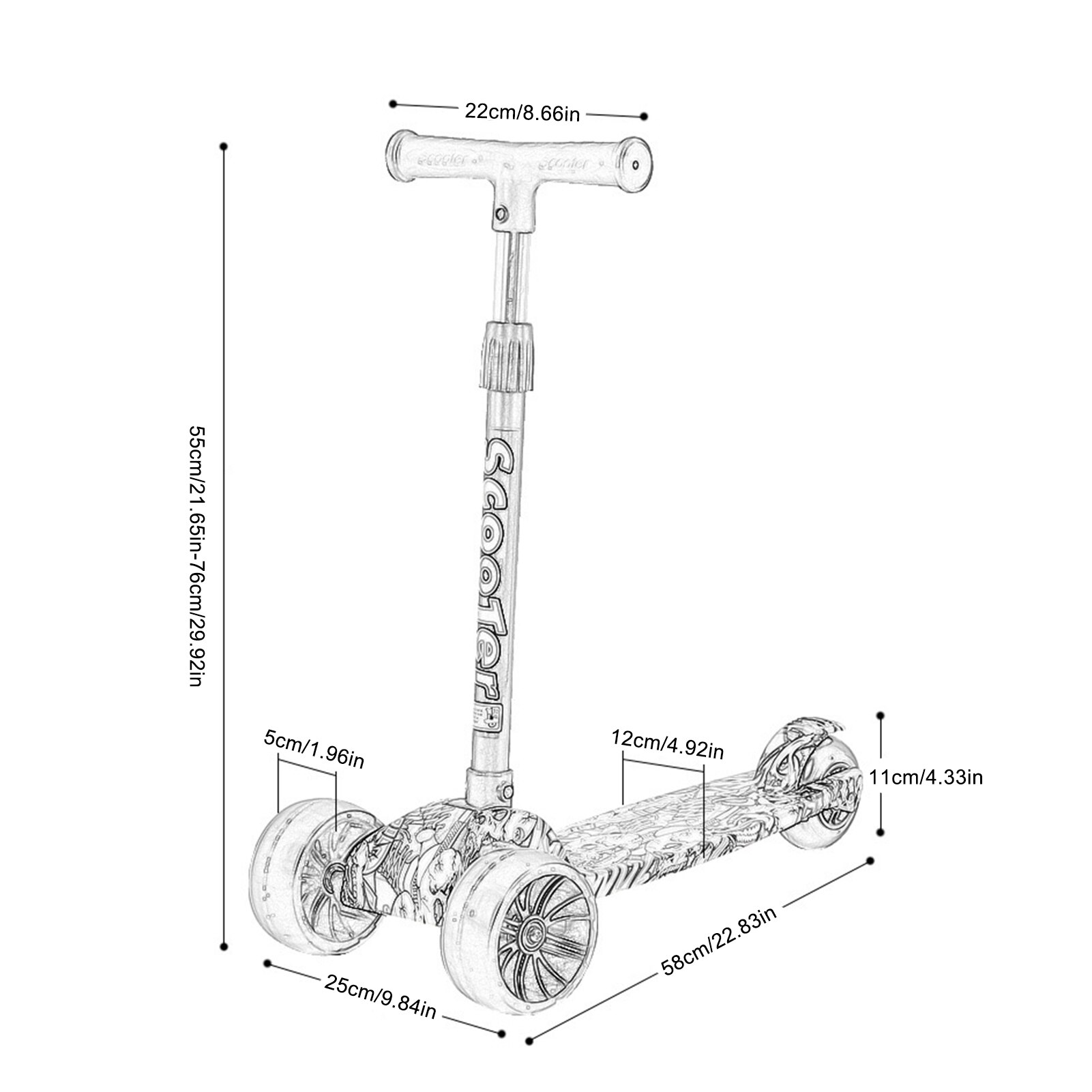 Opvouwbare Scooter Trein Balans Riem 3 Lichtgewicht Wielen Pp Plastic Hoge Carbon Staal Materiaal Draagbare Kinderen Scooter