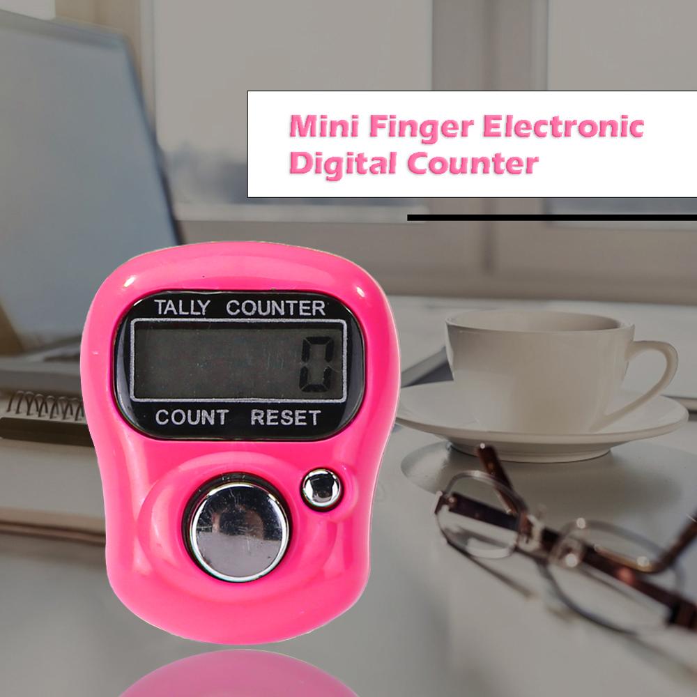 Mini compteur de doigt LCD électronique numérique compteur gamme 0-99999 (rose) LCD électronique numérique compteur de comptage pour coudre le tricot