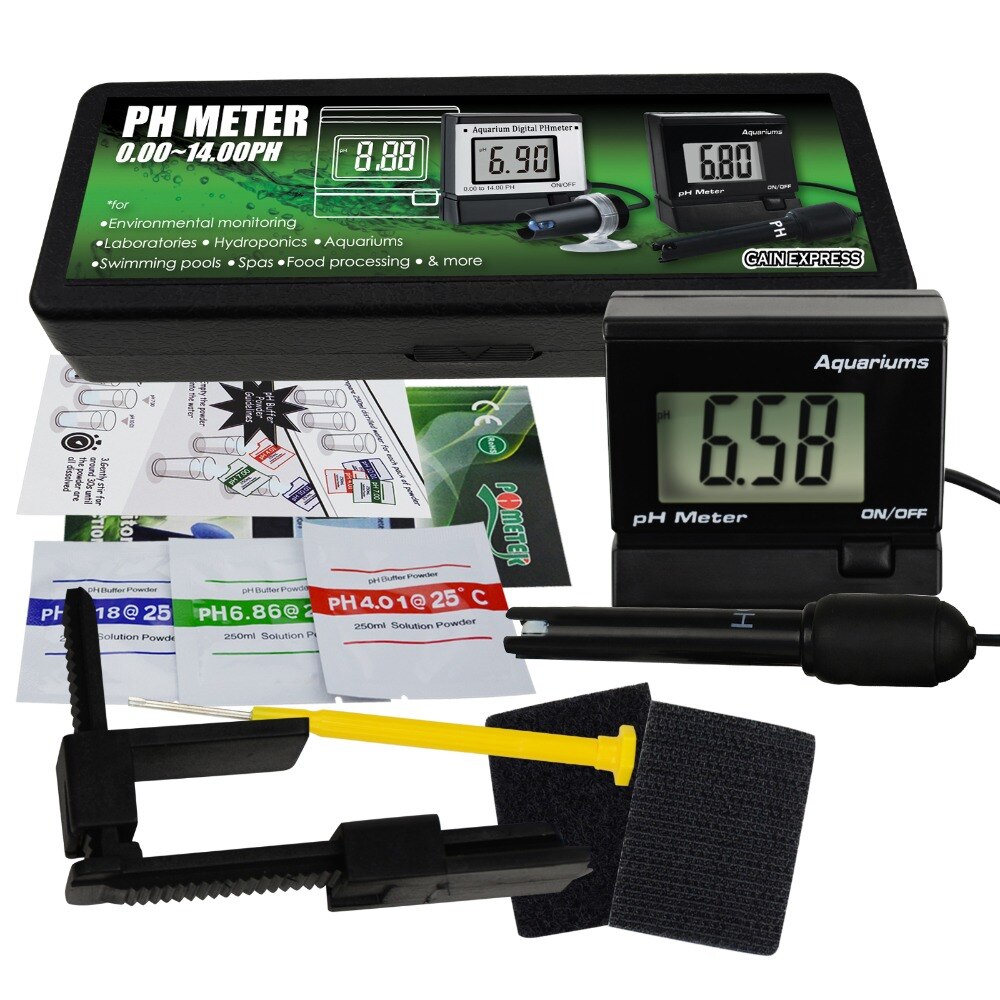 Digital pH Monitor Meter ATC 0~14.00pH Replaceable Electrode Probe Mini Portable Water Monitoring Tester Kit