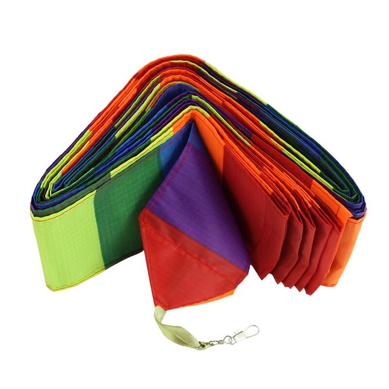 Super nylon stuntvlieger staart regenbooglijn vlieger accessoire kinderspeelgoed