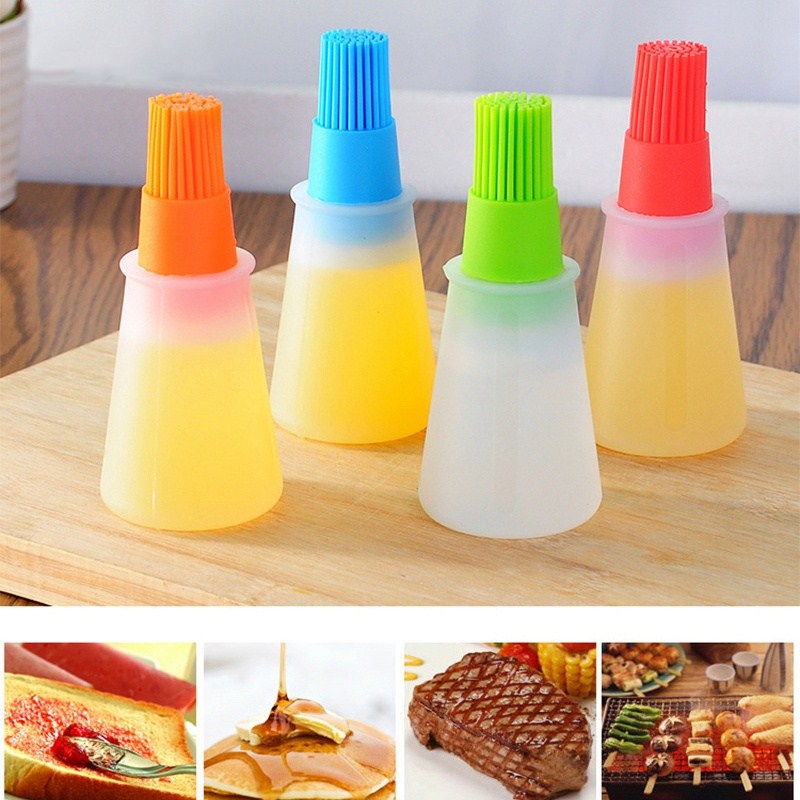1Pc Colorful Silicone Oil Brush Baking Liquid Oil Pen Cake Butter Bread Pastry Brush BBQ Tools Safety Kitchen Basting Brush