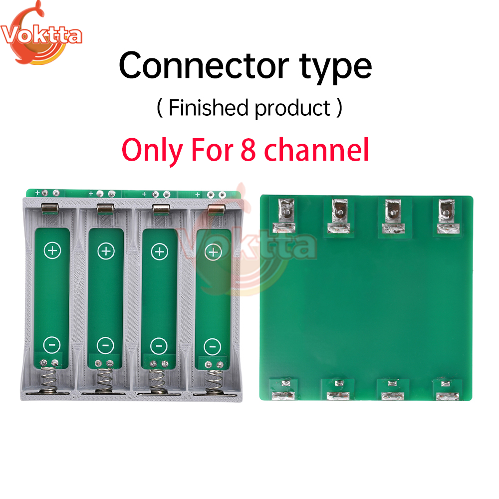 DIY 21700 Battery Tester 4*21700 Power Detector Module for Test 4/8 Channel 18650 Lithium Battery Capacity Internal Resistance: black