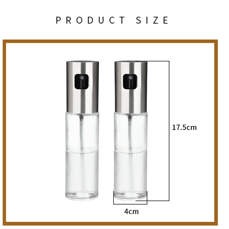 Gemakkelijke glazen olijfolie verstuiver, olieverstuiver, lege fles, azijnfles, olie dispenser voor koken, salade, bbq, keuken, bakken