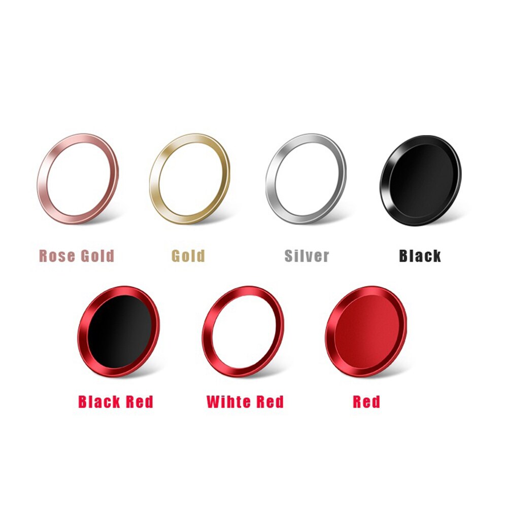 Ultra Slanke Vingerafdruk Ondersteuning Touch Id Metal Home Button Sticker Voor Iphone 5S 7 6S 6 Plus Rood &amp; Black &amp; Gold