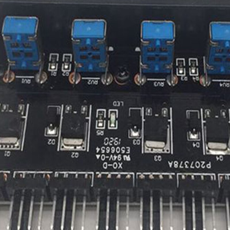 Chassis Baffle Pci Bit Fan Speed Controller 8Way 4-Knob Hub Radiator External Speed Control Switch for Desktop Computers