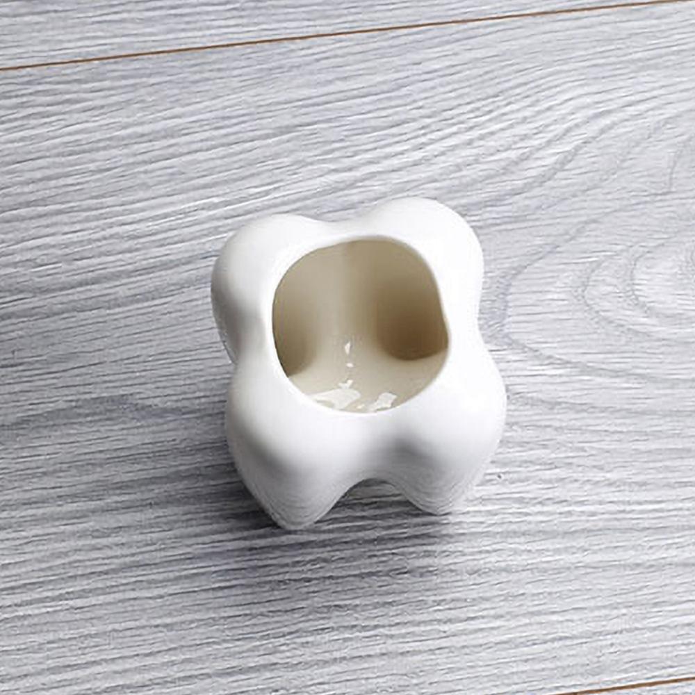 Teeth Shape Ceramic Flowerpot Innovation Modern White Ceramic Succulent Flower Pot