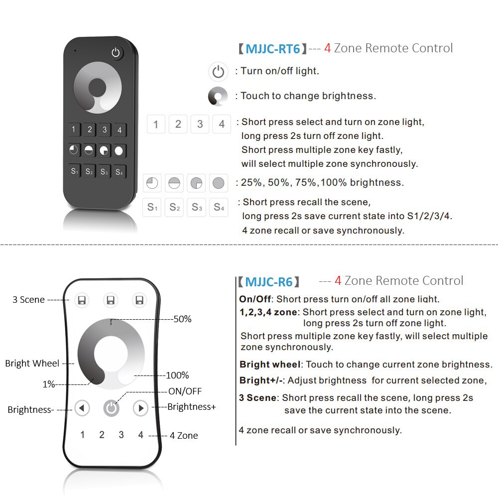LED Dimmer 12v 24v 1CH 15A DC PWM 2.4G Wireless Smart Wifi Wall Touch Single Color LED Strip Light Dimmer Controller Switch V1-L