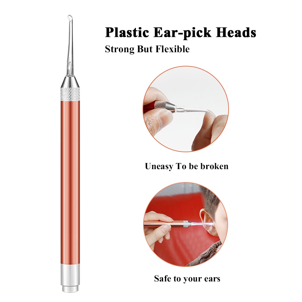 3 stks/set Oor Wax Verwijderen LED Zaklamp Rvs Earpick Ear Wax Cleaner Pincet Oor Schoonmaken Tool Set Voor Baby &amp; volwassenen