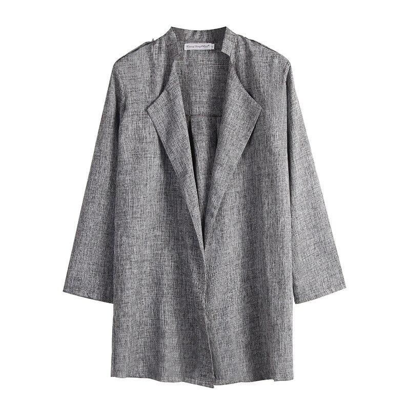 Long Trench Coat Female Gray Spring Coat Women Long Sleeve Women's Windbreaker Outwear Plus Size 5XL casaco feminino YQ338