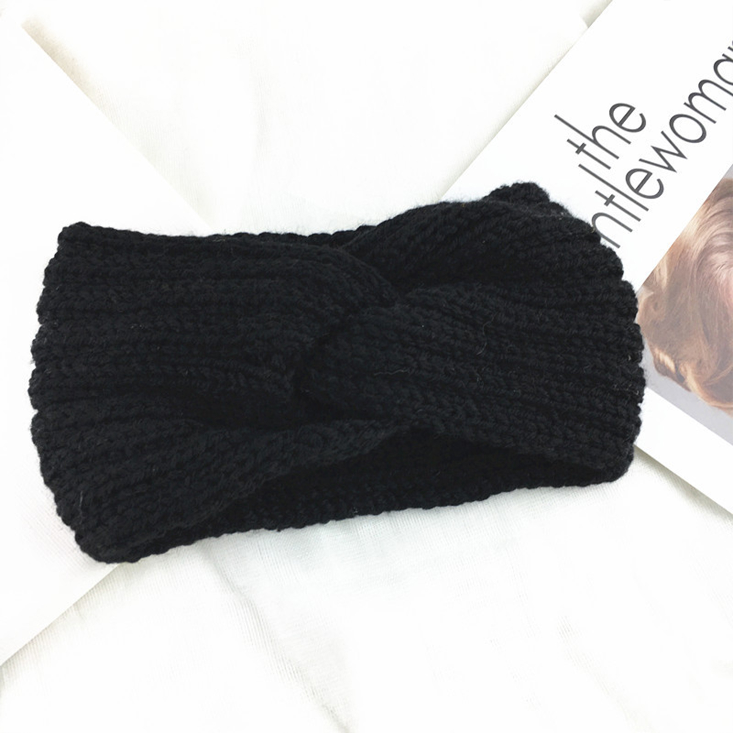 1PC fascia invernale per donna Fasce per capelli lavorate a maglia di lana Nuovo copricapo in cotone fascia elastica per capelli Accessori per capelli per ragazze: Lavanda