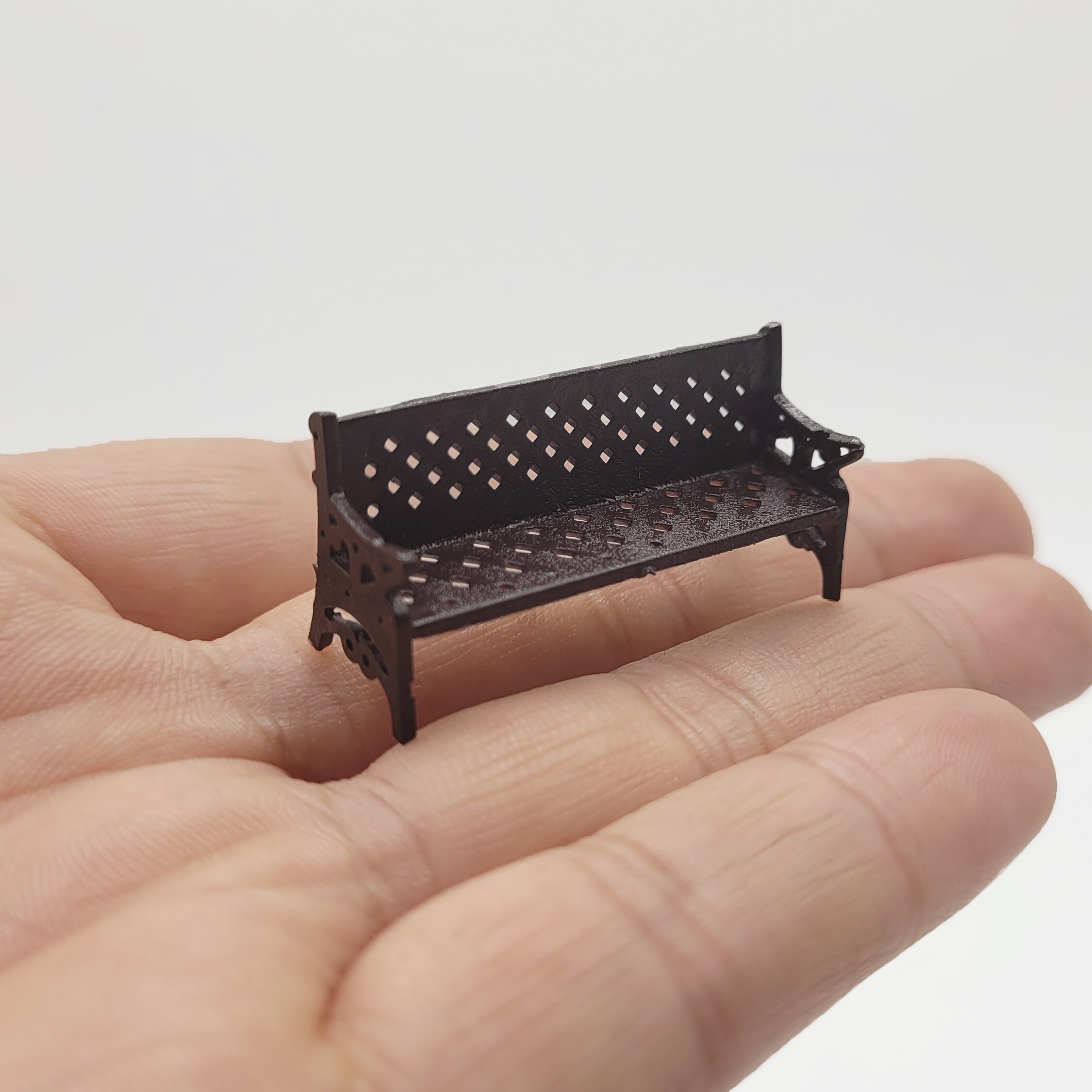 Mini banc Miniature de parc, modèle Ho 1/64/87, aménagement Diorama, artisanat, jardin, , 2 pièces