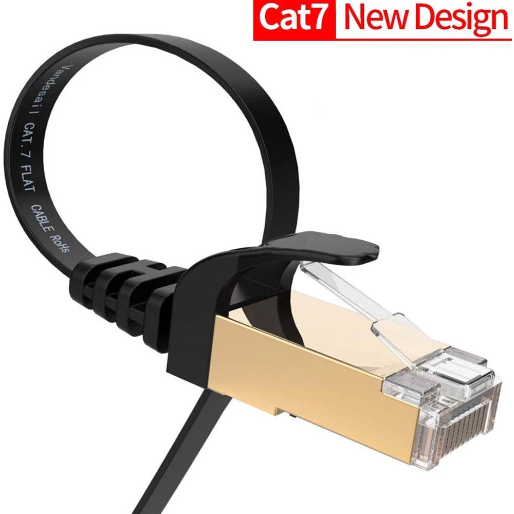 Kat 7 Afgeschermde Ethernet RJ45 Netwerk Kabel Cat7 Flat Ethernet Patch Kabels Voor Modem, Router, LAN, PC 1m 2m 3m 5m 10m 20m 30m