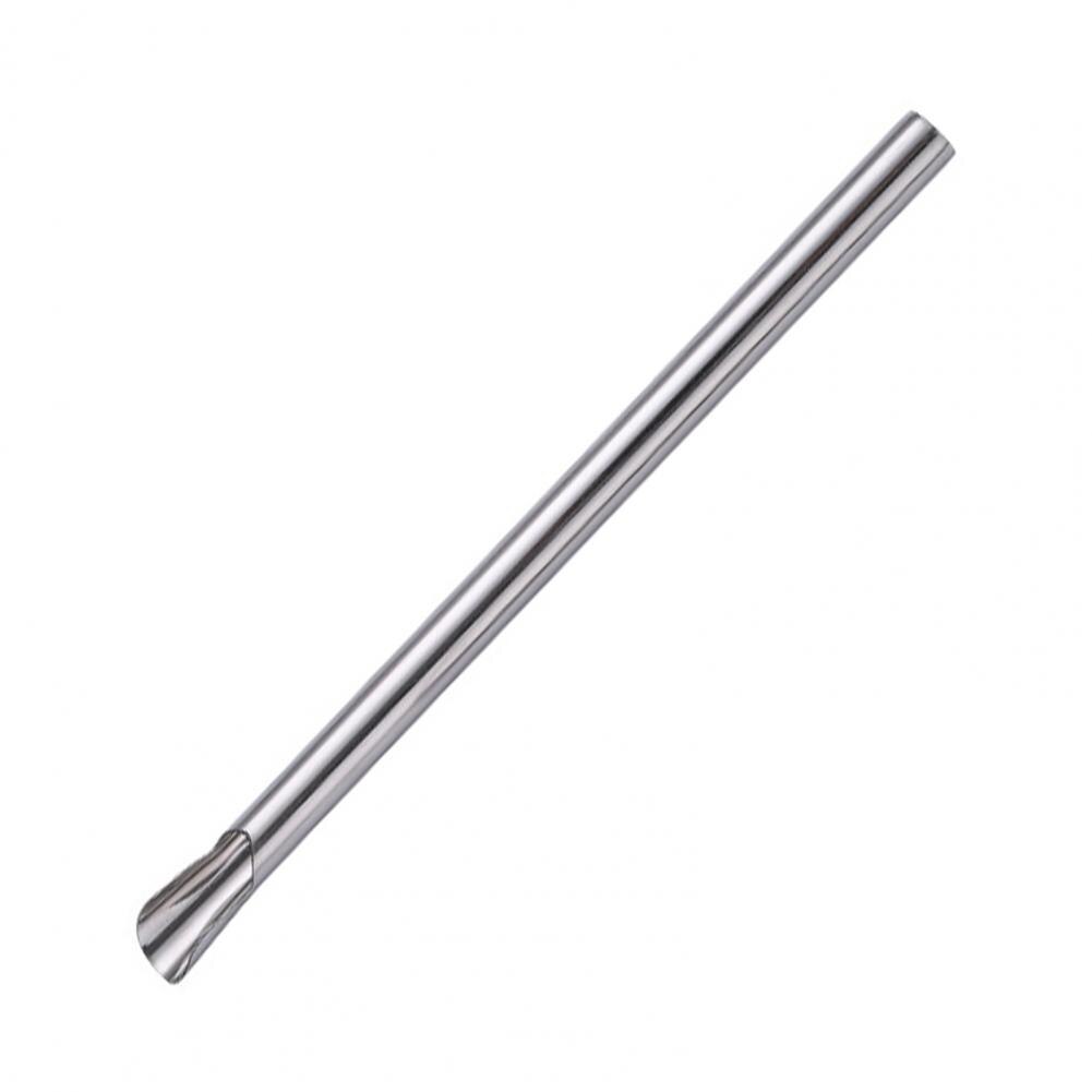 Drinking Straw Eco-friendly 2 in 1 Function Stainless Steel Colorful Drinking Straws for Home Party Supplies Bar Accessories: Silver