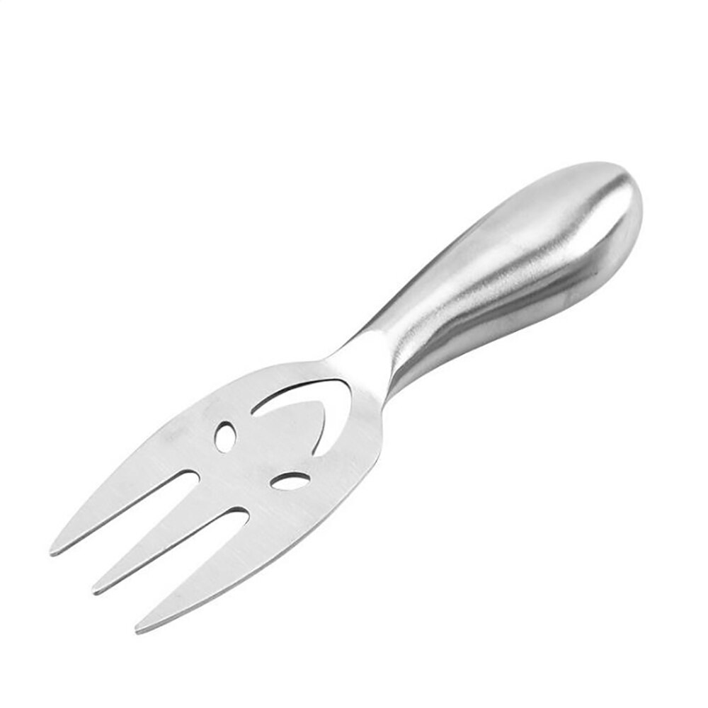 Kjøkkenutstyr bakeverktøy i retrostil multifunksjonelt rustfritt stål smiley ostebestikk 1pc sølvkniv: 8a-3 gaffel