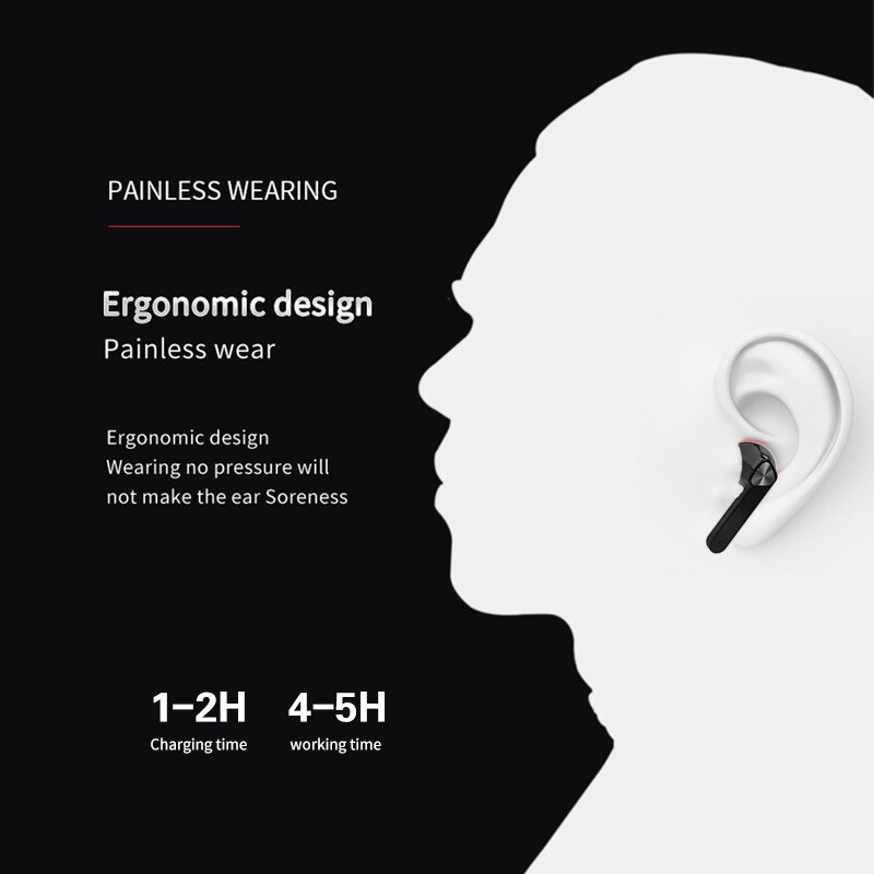BE36 Stereo Kanal Noise Cancelling Mini Ergonomische In Ohr Mit Lade Box Dual Mikrofon Drahtlose Kopfhörer Bluetooth 5,0