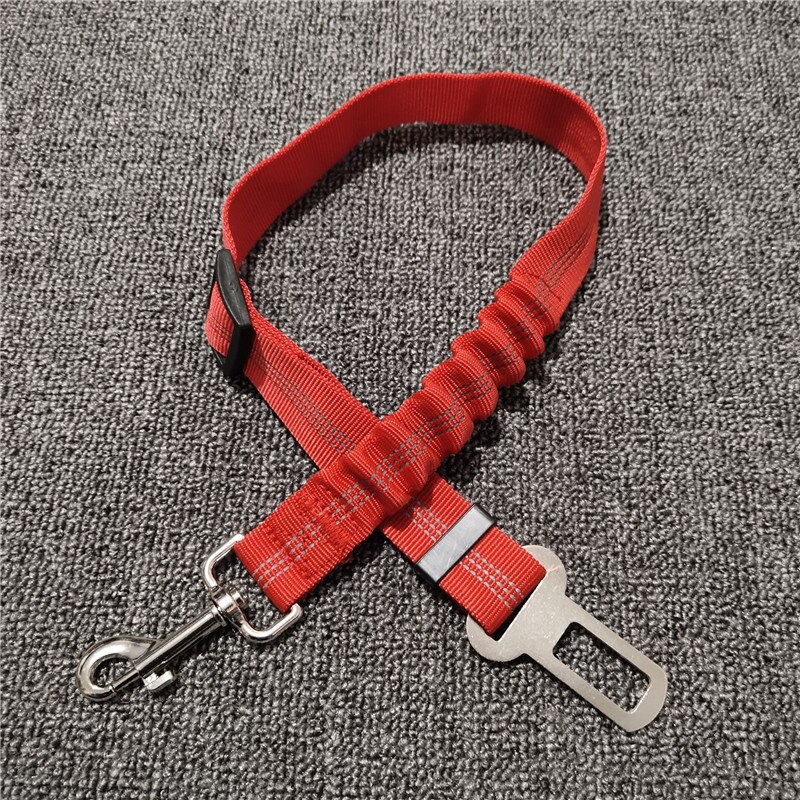 Autogordel Hond Seat Belt Hondenriem Voertuig Riem Verstelbare Demping Elastische Reflecterende Veiligheid Touw Voor Hond Kat Huisdier levert: red