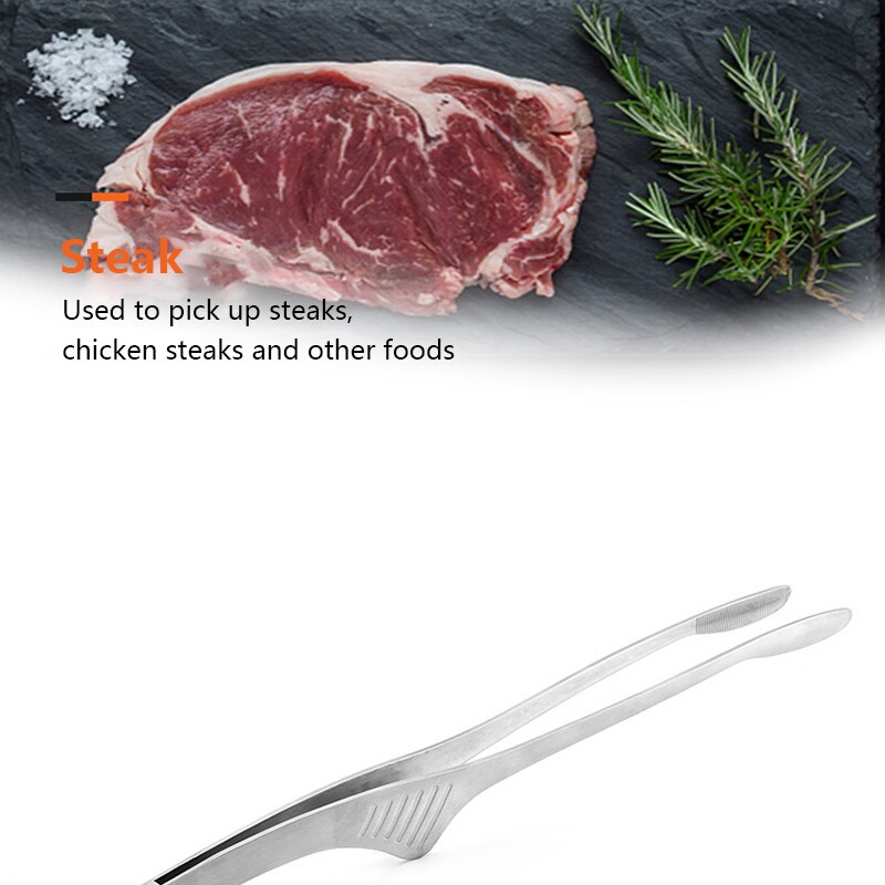 304 Stainless Steel Bbq Barbecue Clip Food Clip Steak Clip Barbecue Clip Home Outdoor Kitchen Cooking BBQ Pot Clips Tools