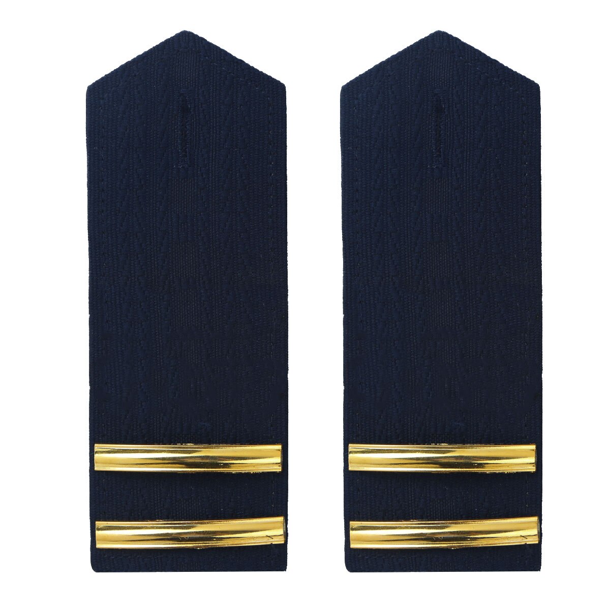 1 Paar Professionele Airlines Pilot Epaulet Gold Metal Bar/Ster/Tarwe Diy Epauletten Universele Sailor Kleding Schouder Board badge: Dark Navy Two