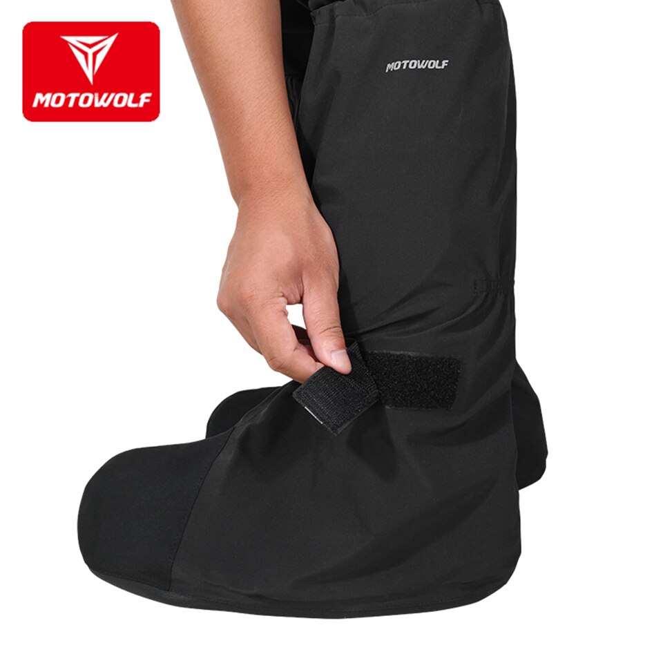 Couvre-chaussures pour bottes de moto, couvre-chaussures antidérapant, imperméable, résistant à l&#39;usure, quatre saisons, long tube épais