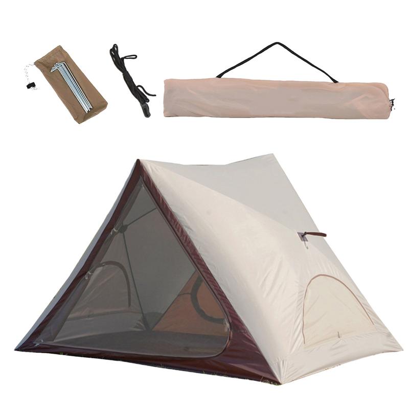 Tienda de campaña portátil Triangular, refugio solar abierto automático con estacas de tierra, parasol de fácil configuración con puertas delanteras y traseras para pescar