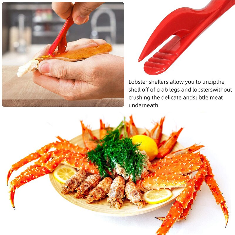 Krabbe kiks sæt rustfrit stål åbner indbygget forår fuldt fungerende skaldyr værktøj bordservice til køkken