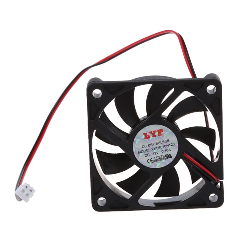 Ventilateur de refroidissement 12V, 0,16 a, 60Mm, 2 broches, connecteur 80Mm, pour boîtier d&#39;ordinateur
