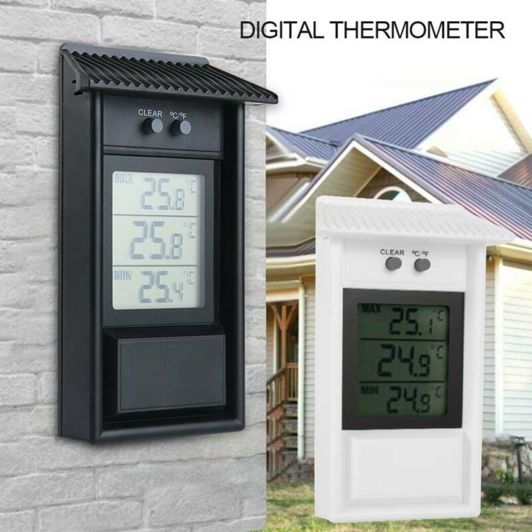 Digital Thermometer Display Garden Greenhouse Indoor Outdoor Room Wall
