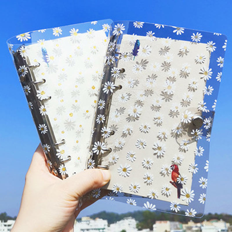 A6 chrysanthemum Binder Notebook Cover &amp; Photo Organizer Diary Agenda Planner Bullet Cover School Stationery