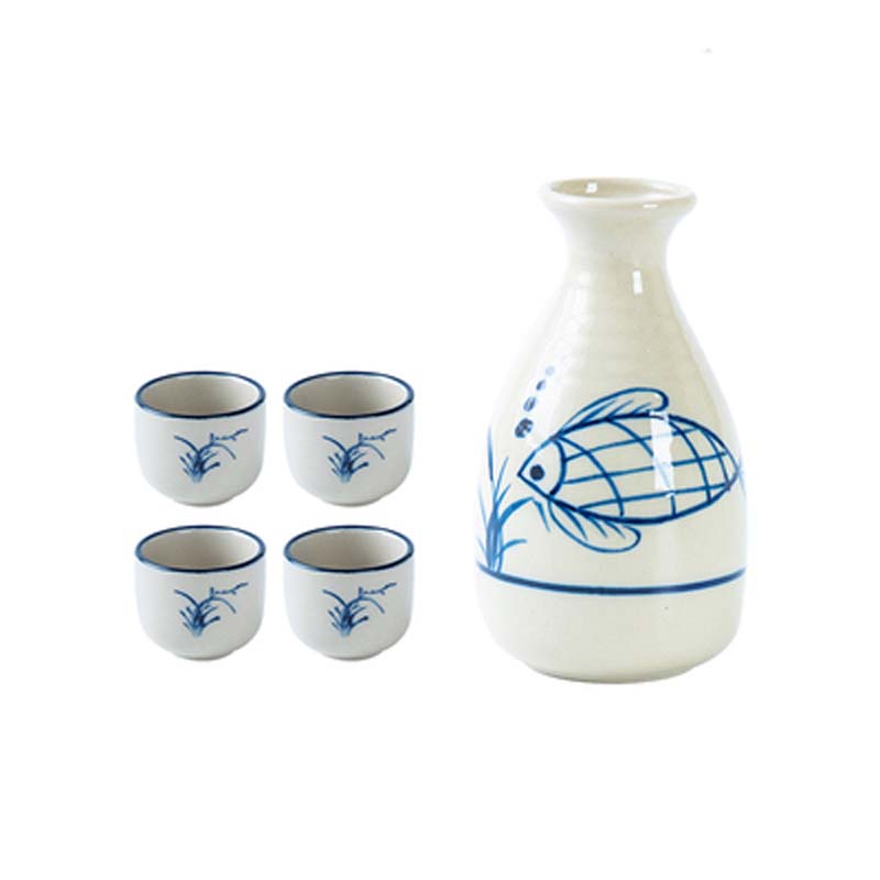 Japanese-style ceramic retro hip flask household shochu white wine rice wine sake pot wine vessel good-looking wine bot: B
